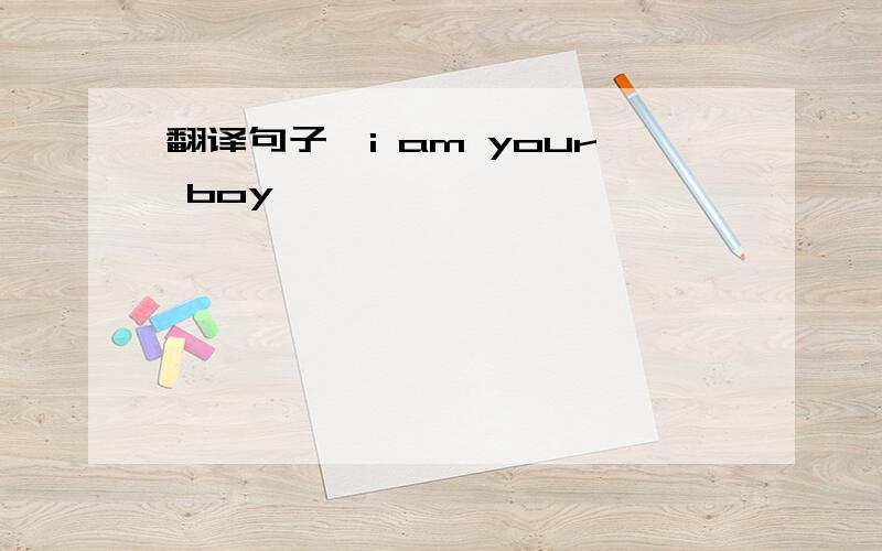 翻译句子,i am your boy